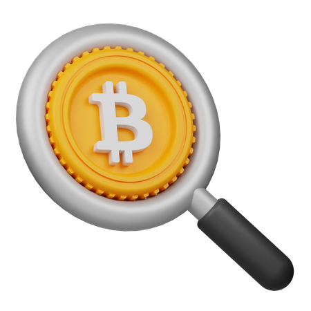 Pesquisa de bitcoin  3D Icon