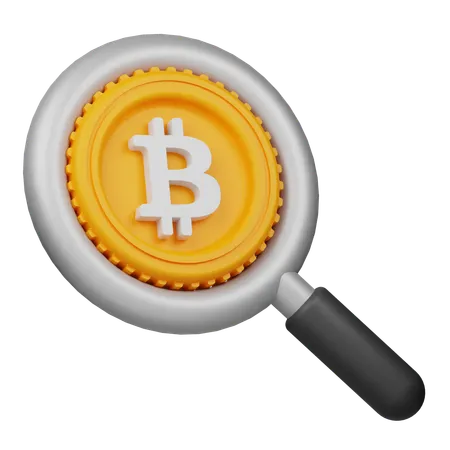 Pesquisa de bitcoin  3D Icon