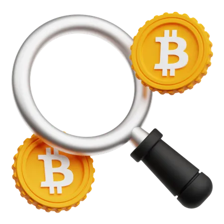 Pesquisar bitcoin  3D Icon