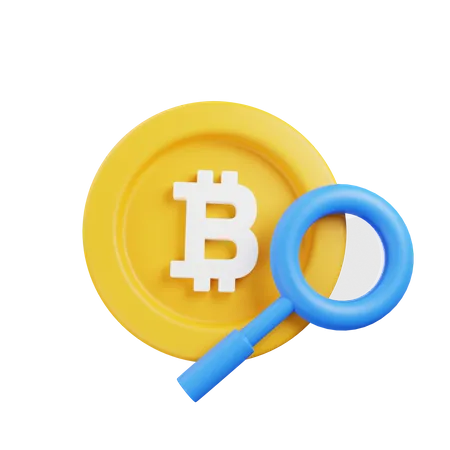 Pesquisa de bitcoin  3D Illustration