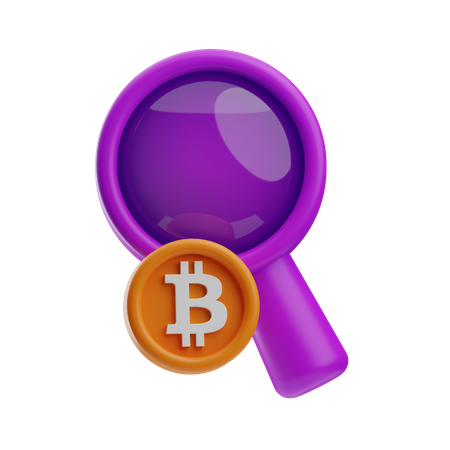 Pesquisa de bitcoin  3D Icon