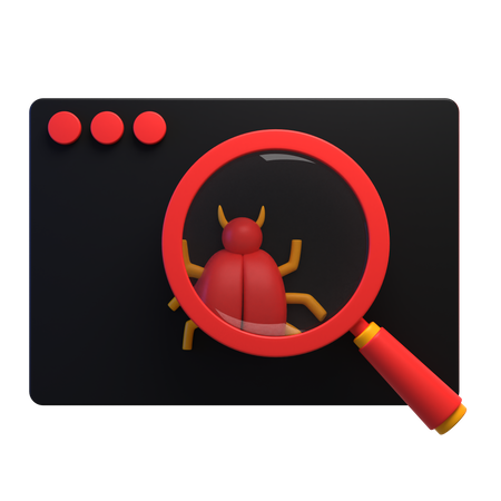 Pesquisa de bugs  3D Icon