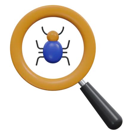 Pesquisa de bugs  3D Icon