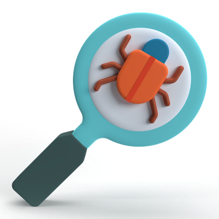 Pesquisa de bugs  3D Icon