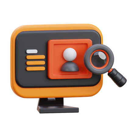 Pesquisa de cliente verificada  3D Icon