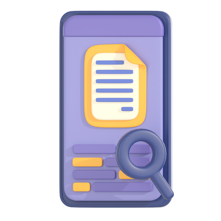 Pesquisa de documentos  3D Icon