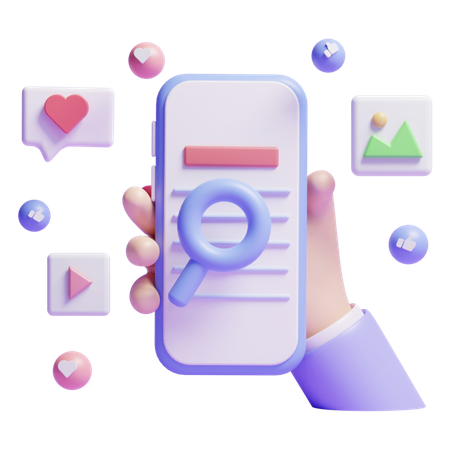 Pesquisa de documentos  3D Icon
