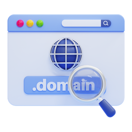 Pesquisa de domínio  3D Icon