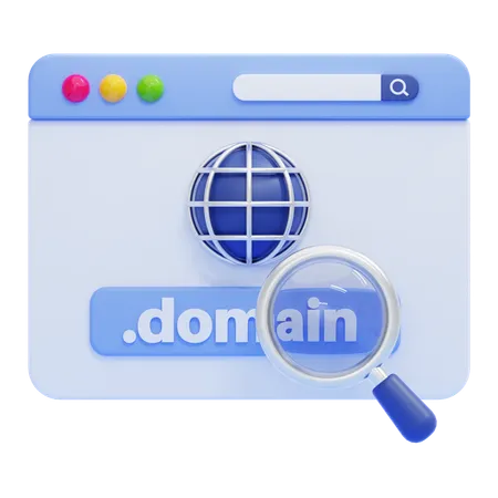Pesquisa de domínio  3D Icon