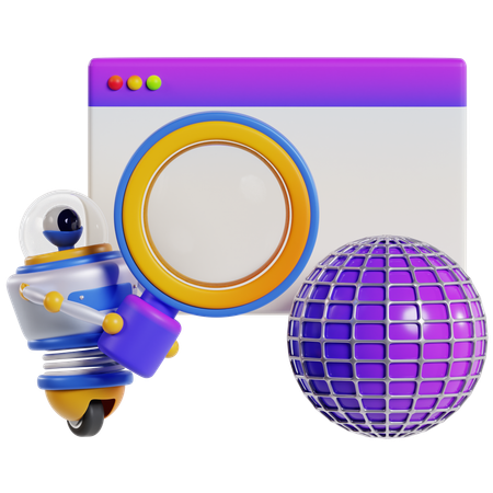 Pesquisa de ferramentas de otimização de SEO  3D Icon