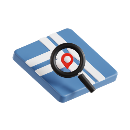 Pesquisa de mapa  3D Icon