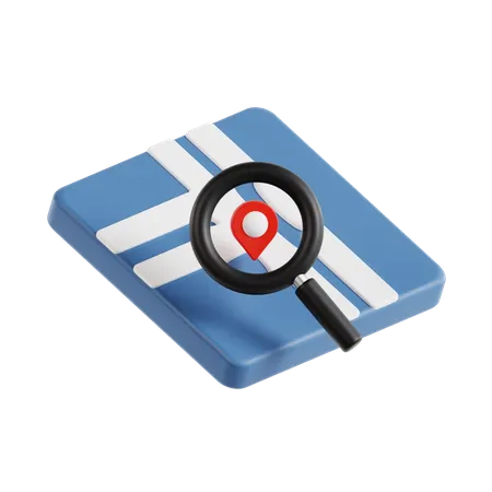 Pesquisa de mapa  3D Icon