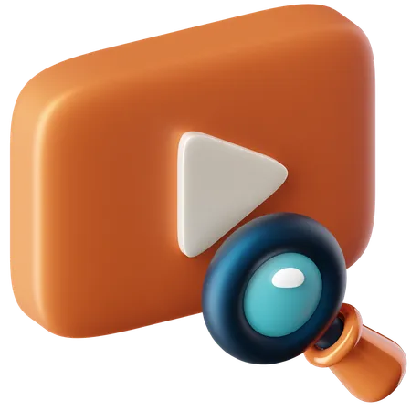 Pesquisa de vídeo  3D Icon