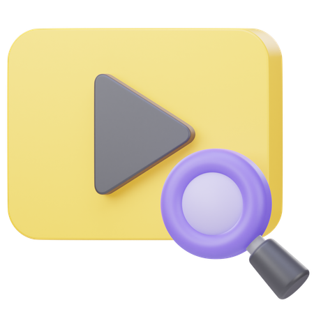 Pesquisa de vídeo  3D Icon