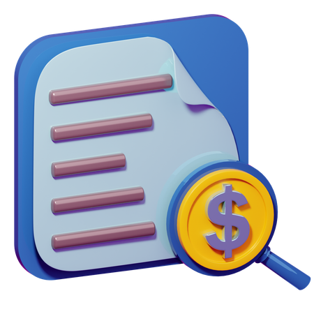 Pesquisa de finanças  3D Icon