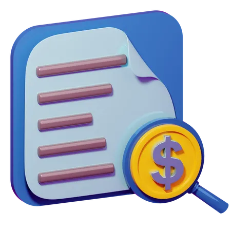 Pesquisa de finanças  3D Icon