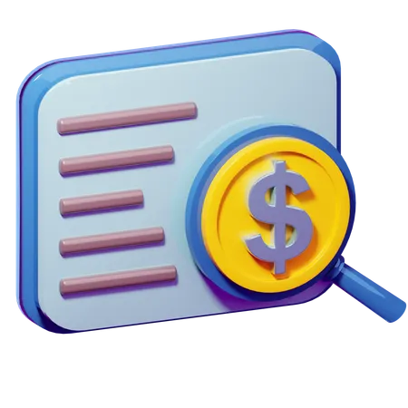 Pesquisa de finanças  3D Icon