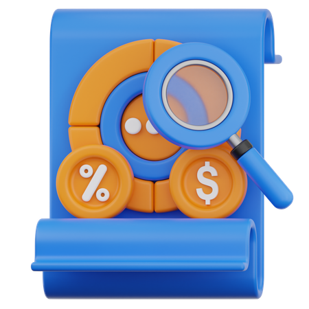 Pesquisa financeira  3D Icon