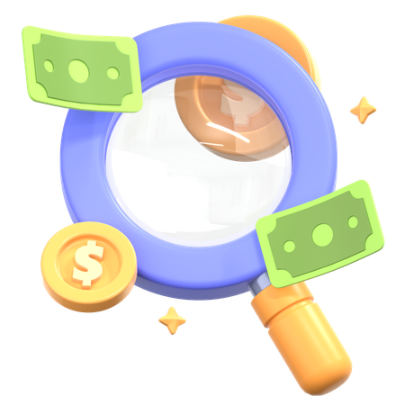 Pesquisa financeira  3D Icon