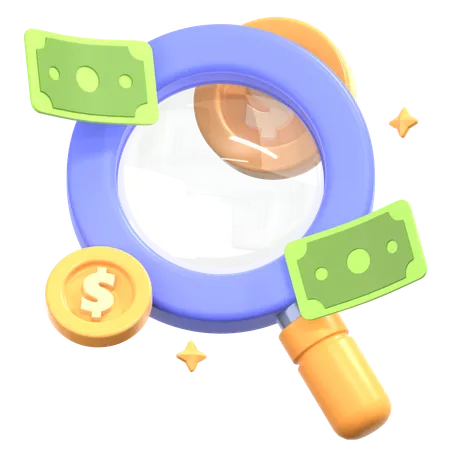 Pesquisa financeira  3D Icon