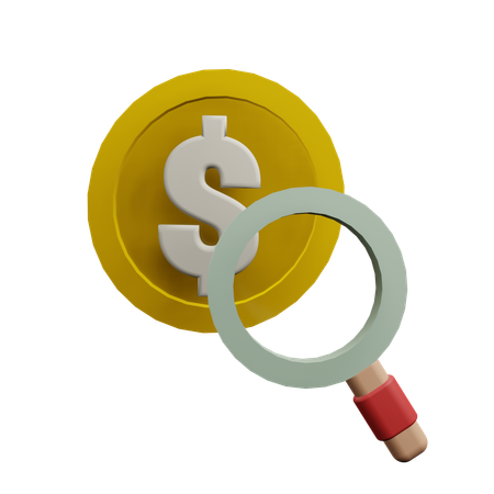 Pesquisa financeira  3D Icon