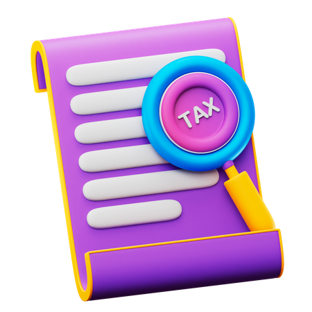 Pesquisa fiscal  3D Icon