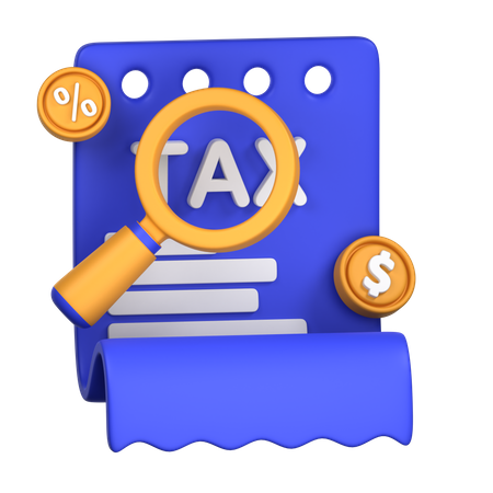 Pesquisa fiscal  3D Icon