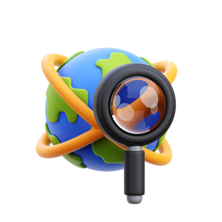 Pesquisa global  3D Icon