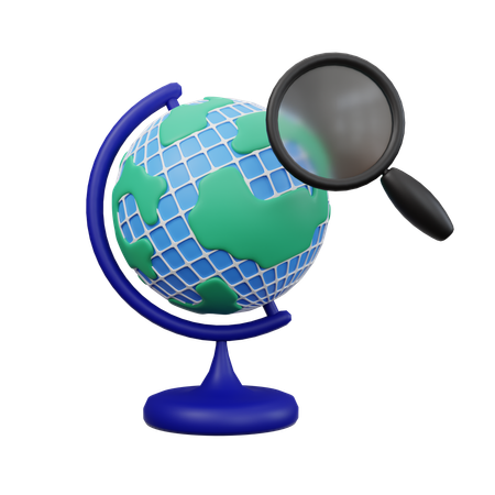 Pesquisa mundial  3D Icon