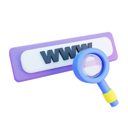 Pesquisa na internet  3D Icon