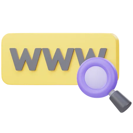 Pesquisa na internet  3D Icon