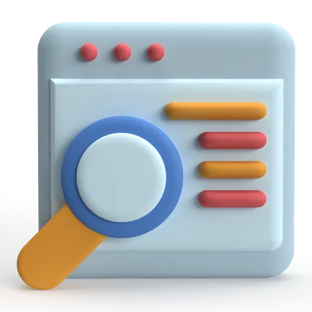 Pesquisa na internet  3D Icon