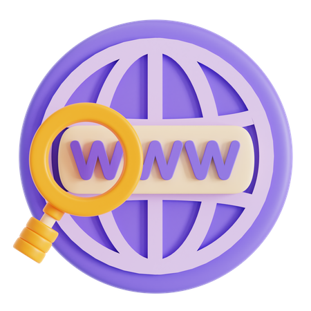 Pesquisa na web  3D Icon