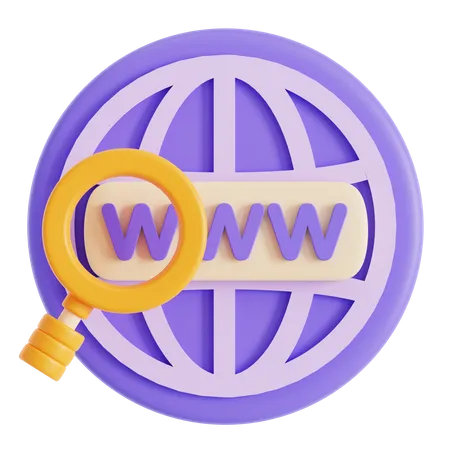 Pesquisa na web  3D Icon