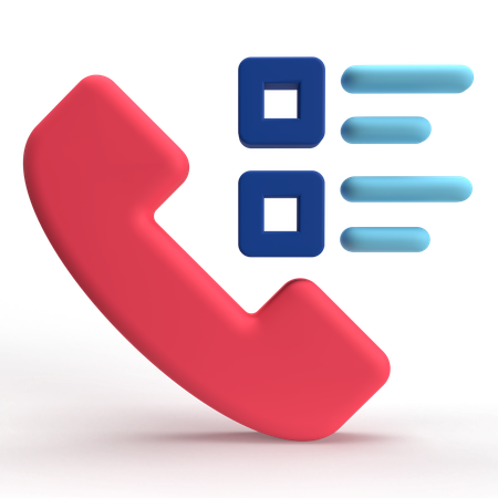 Pesquisa por telefone  3D Icon