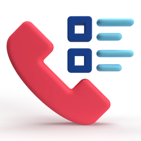 Pesquisa por telefone  3D Icon