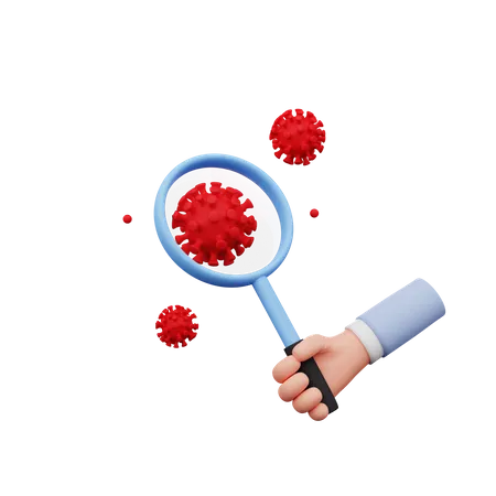 Pesquisa sobre coronavírus  3D Illustration