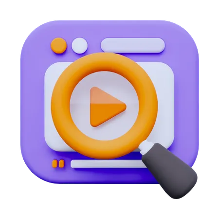 Pesquisar vídeo  3D Icon