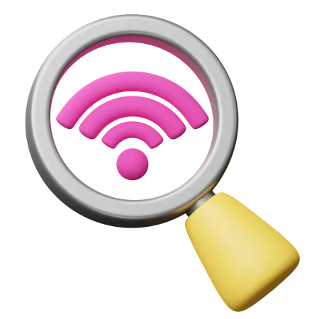 Pesquisar wi-fi  3D Icon