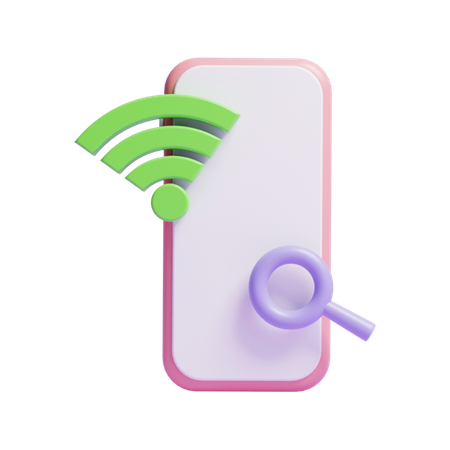 Pesquisar wi-fi  3D Icon