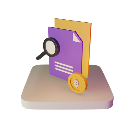 Pesquisando arquivos bitcoin  3D Icon