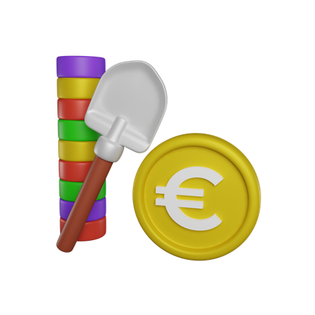 Pesquisando euros  3D Icon