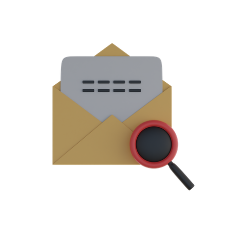 Pesquisando e-mail  3D Icon