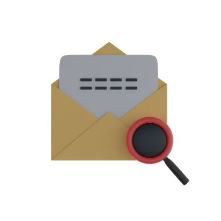 Pesquisando e-mail  3D Icon