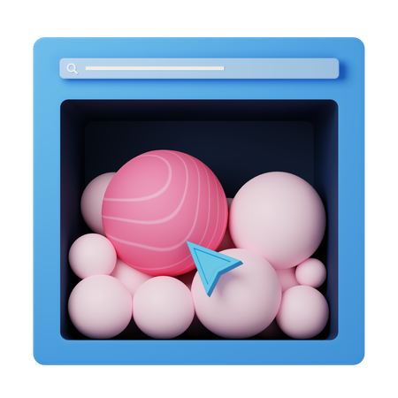 Pesquisando página de destino  3D Icon