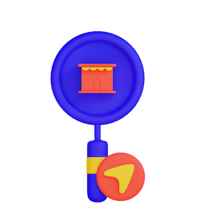 Pesquisar loja de compras  3D Icon