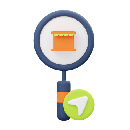 Pesquisar loja de compras  3D Icon