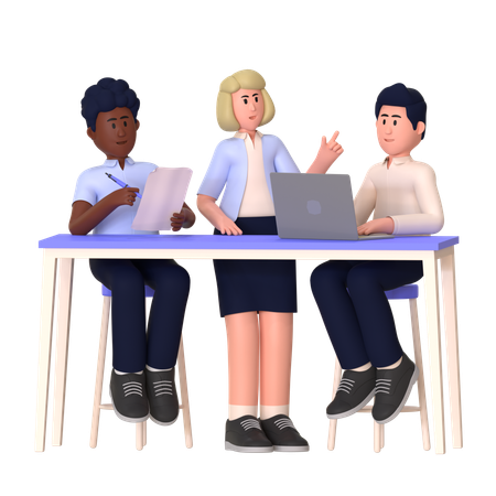 Pessoas de negócios discutindo  3D Icon