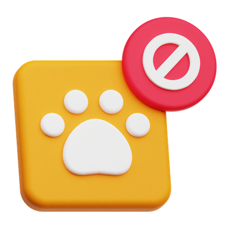 Pet Ban  3D Icon