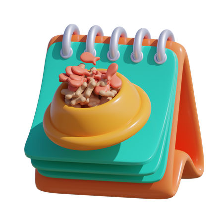 Pet Feeding Schedule  3D Icon